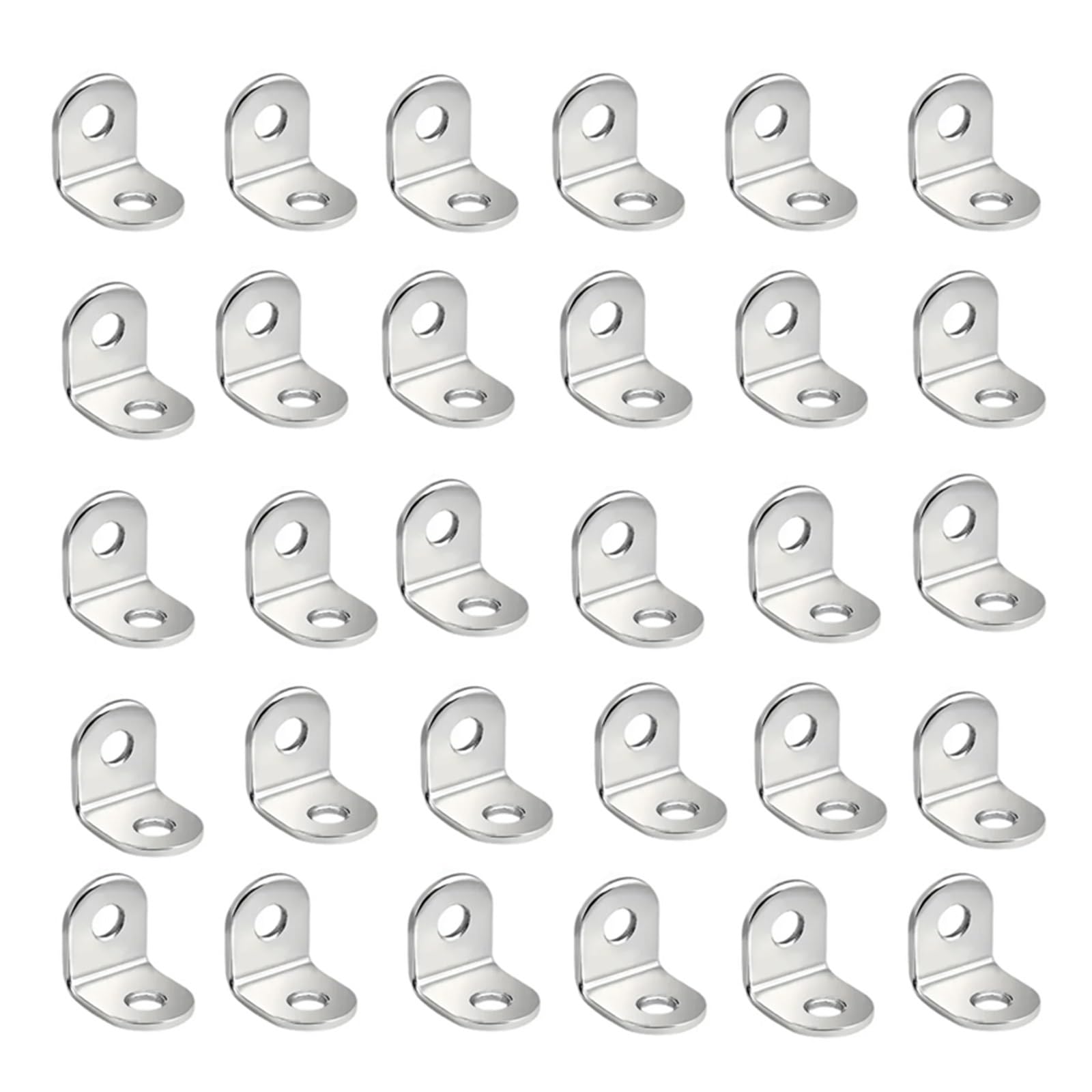 Fhdbekdcldm 30Pcs Silver Shaped Corner Brackets For Furniture Tables Chairs