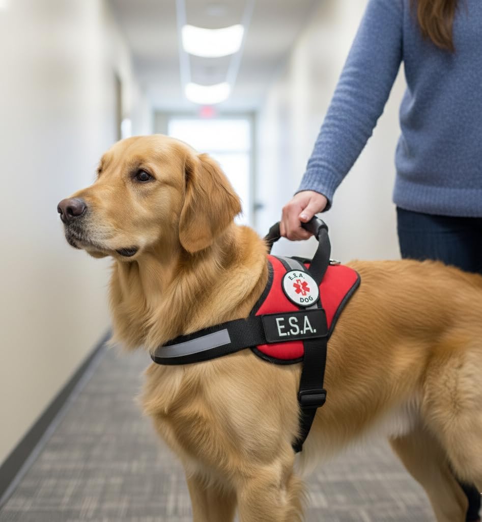 Service Dog Harness Vest with Handle - Removable Patches (ESA, Support Animal, Emotional Support Animal, Therapy Dog, Autism, PTSD) 10 ADA Cards | All Access Canine