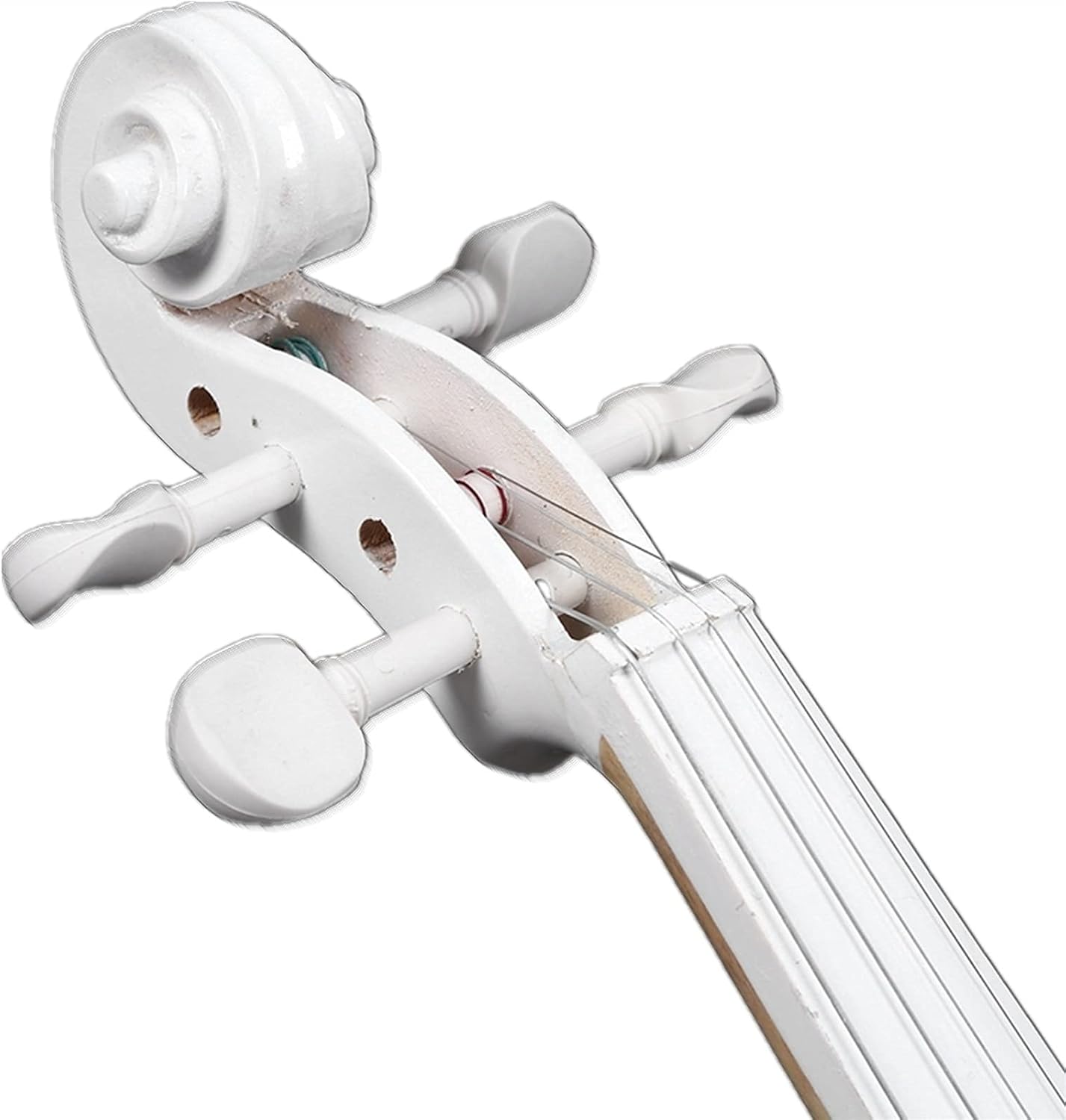 Full Size Violin 4/4 Student Violin Set Child Beginner White Violin for Kids & Adults