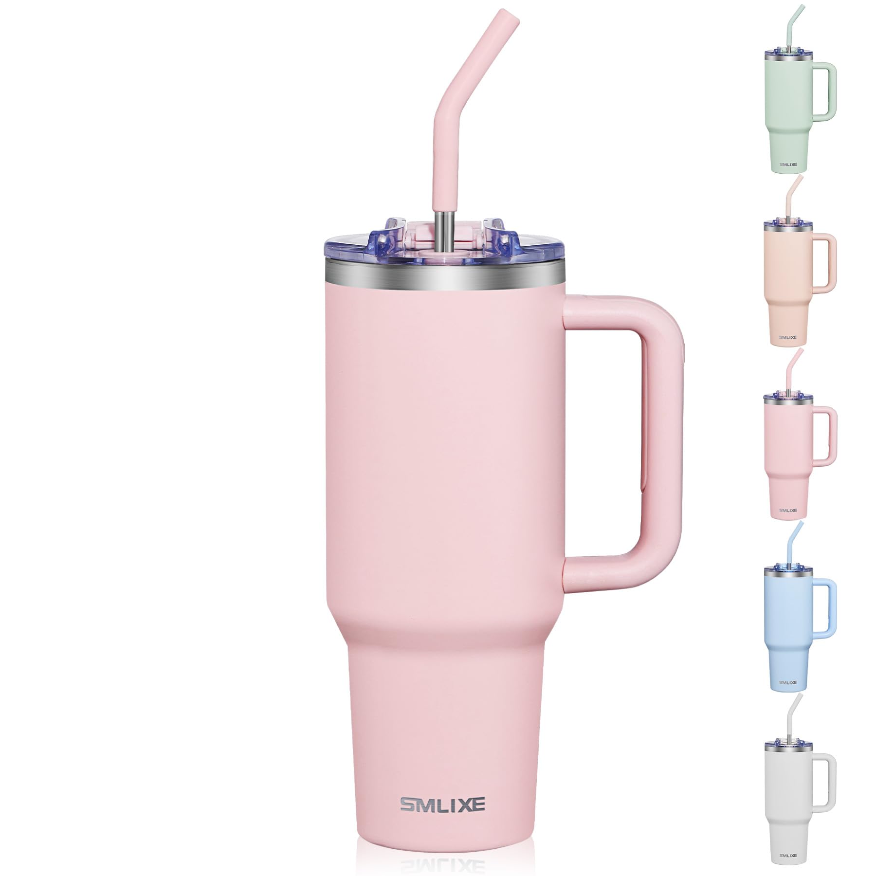 Amazon.com: COKTIK 40 oz Tumbler With Handle and Straw, Insulated