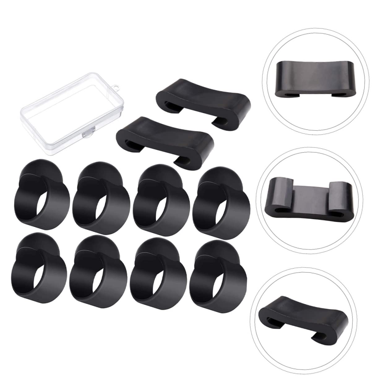 Yardwe 10Pcs Tongue Drum Mallet Kit with Finger Picks Storage Box Mallet Brackets for Easy Organization Durable Picks for Reduced Noise for Practice Performance