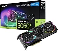 PNY GeForce RTX 5060 Ti Epic-X ARGB OC 8GB GDDR7 Graphics Card - DLSS 4, Blackwell, Triple Fan, PCIe 5.0