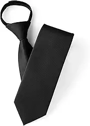 Gravata ajustável de cor sólida pré-amarrada com zíper