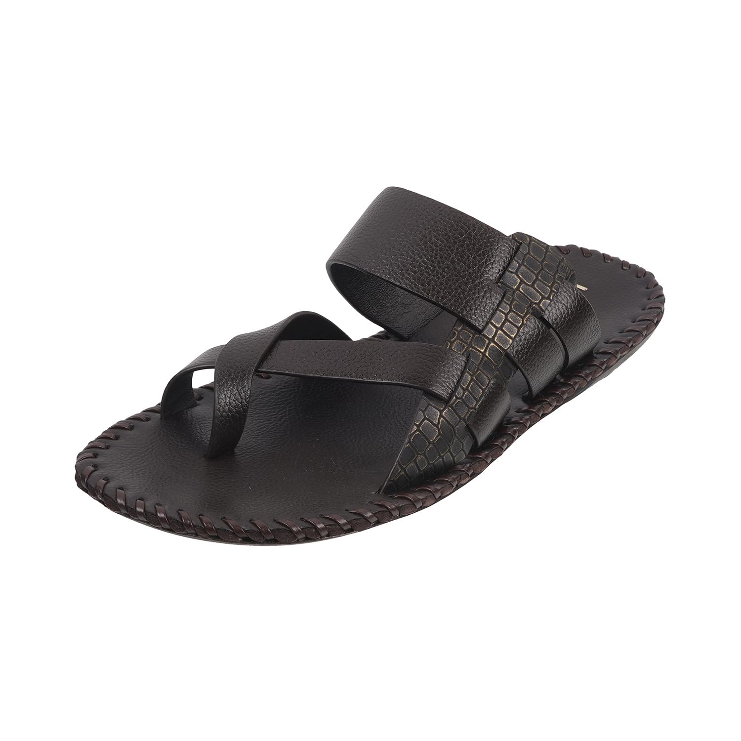 metro Men Faux Leather Thong Chappal-picture-20