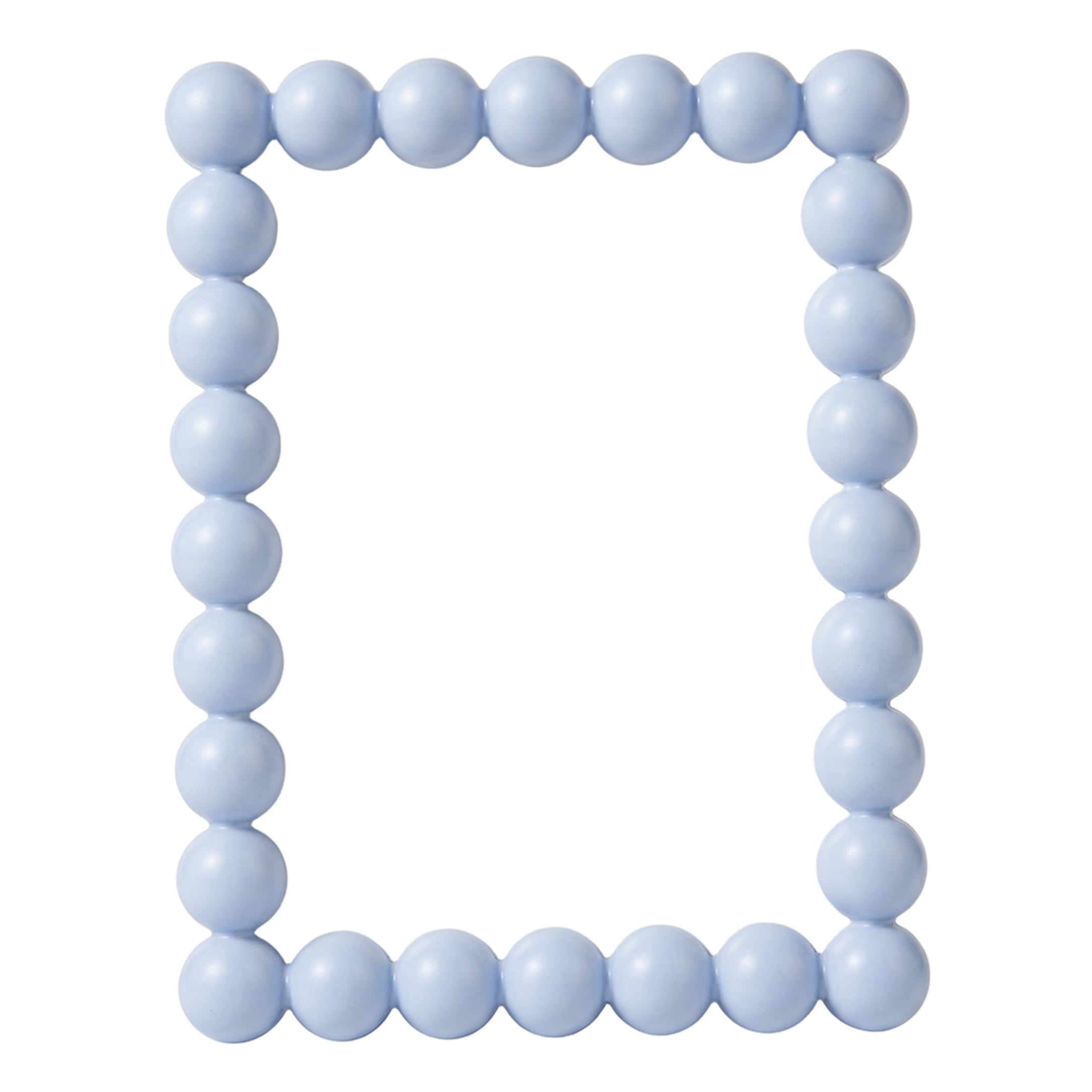 Ginwrek Cute Picture Frames, Funky Picture Frames With Unique Beaded Border Design, Desk & Wall Mountable, Fits 4x6 Inch Photos - Blue