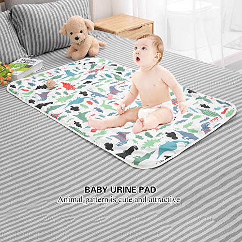 Zerodis Trocador de fraldas para bebês, tapete de urina de algodão macio ultra absorvente e impermeá