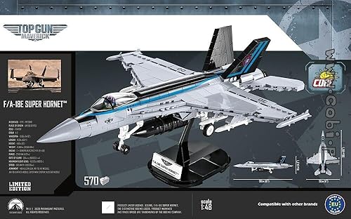 Miniatura 3 de Pistola COBI: Maverick F/A-18E Super Hornet, plateada