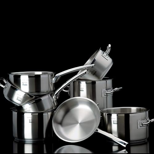 Miniatura 6 de Piazza Olla de acero inoxidable de 5 estrellas, 11.5 cuartos de galón