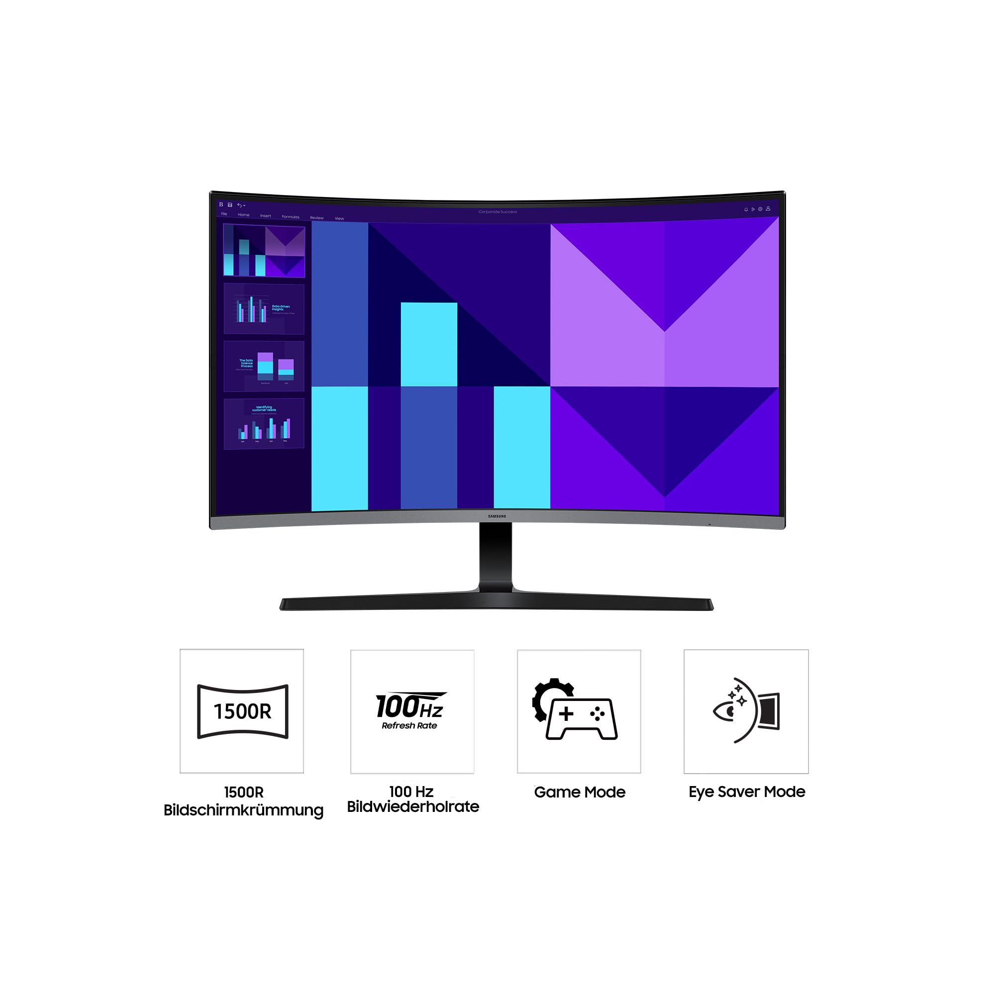 SAMSUNG 32 Zoll S3 S39GD Full HD 100 Hz 1800R Curved Computer-Monitor