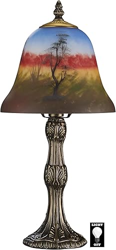 Miniatura 2 de Design Toscano Le Flesselles - Lámpara de mesa iluminada con globo de aire caliente, estatua de vitrales, a todo color, 27 pulgadas