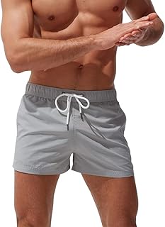 2025 Bañador Hombre Natación Traje De Baño Secado Rápido Bañadores Verano Vacaciones Bermudas Boxer Corto con Bolsillos y Cordón Pantalones Cortos Hawaianos Ropa de Baño Surferos Shorts Básico Playa