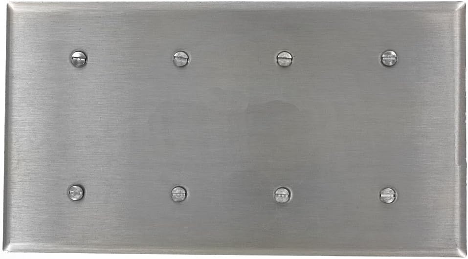 Leviton 84057-40 SS WP 4G BLANK STRAP MNT