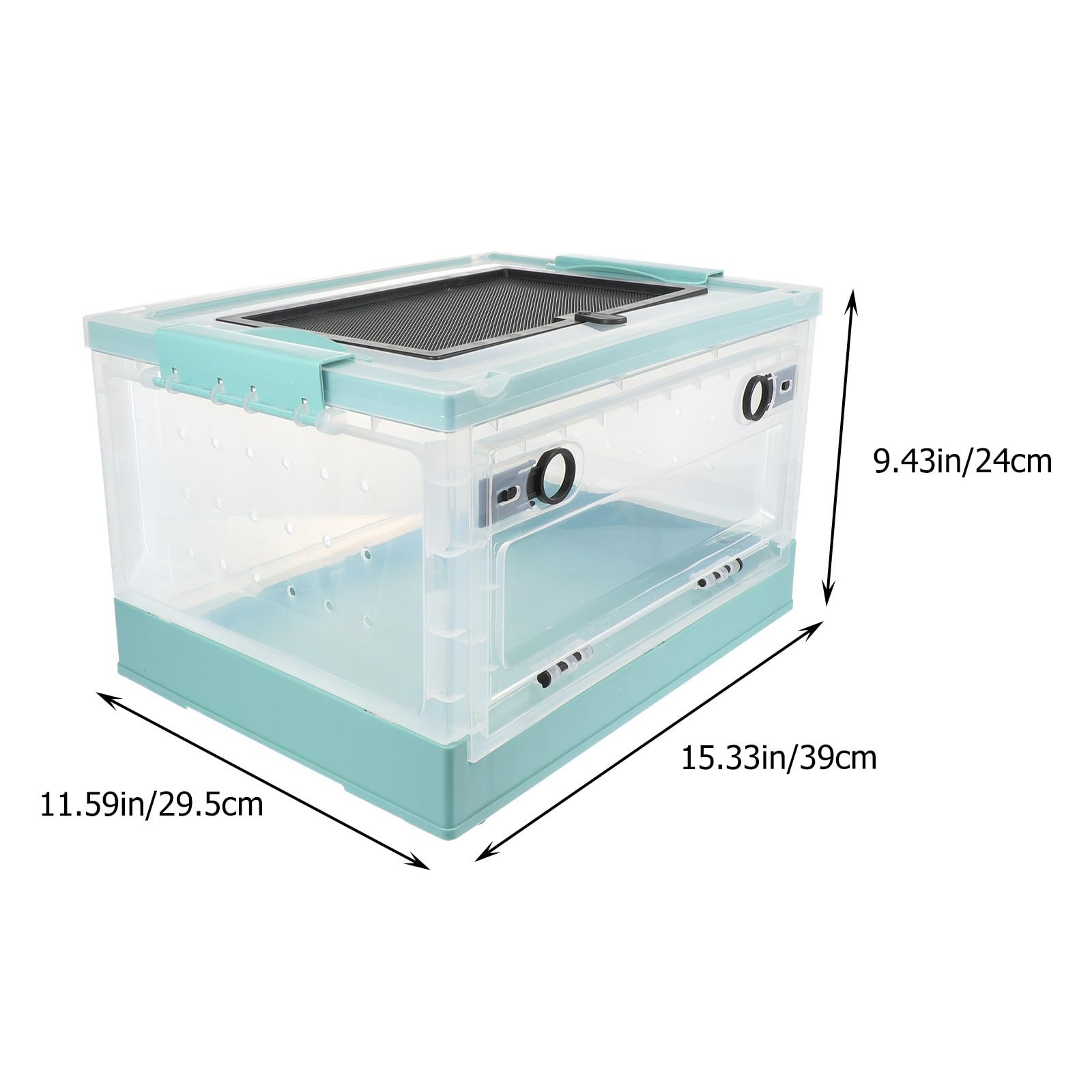 Generisch Haustierkäfig aus Kunststoff für Hamster und Igel mit Luftzirkulation und Atmungsaktivem Design Klappbarer Blauer Terrarium Tierkäfig für Kleintiere