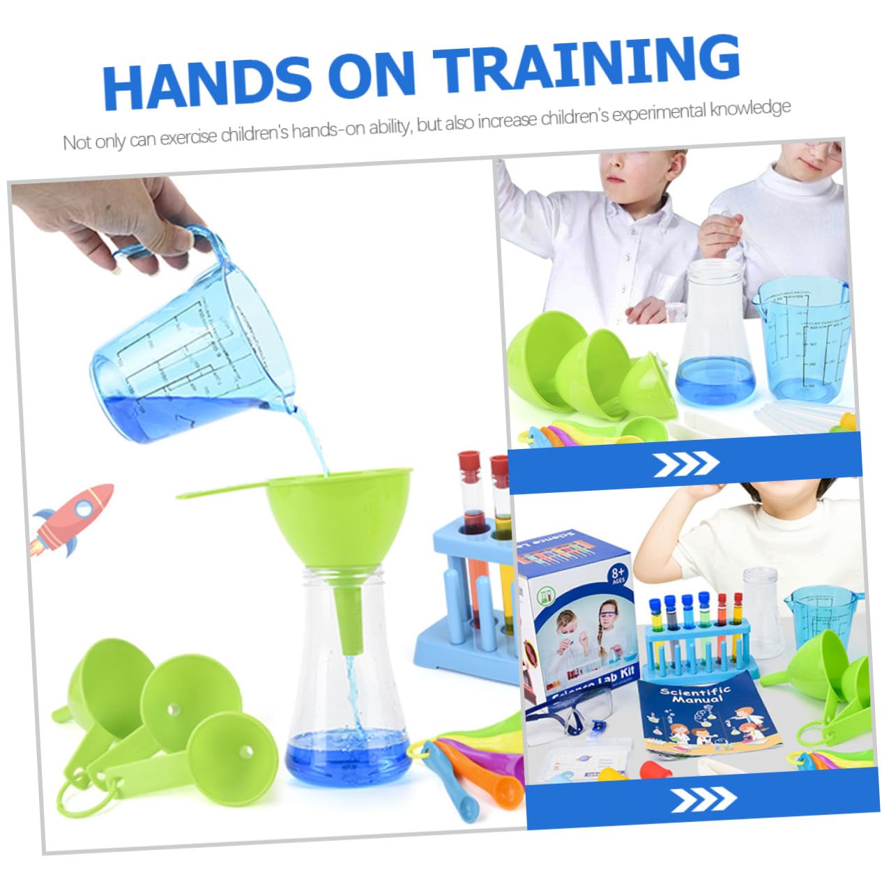 Kit de Ciencia para Niños, Juego de Química de Plástico