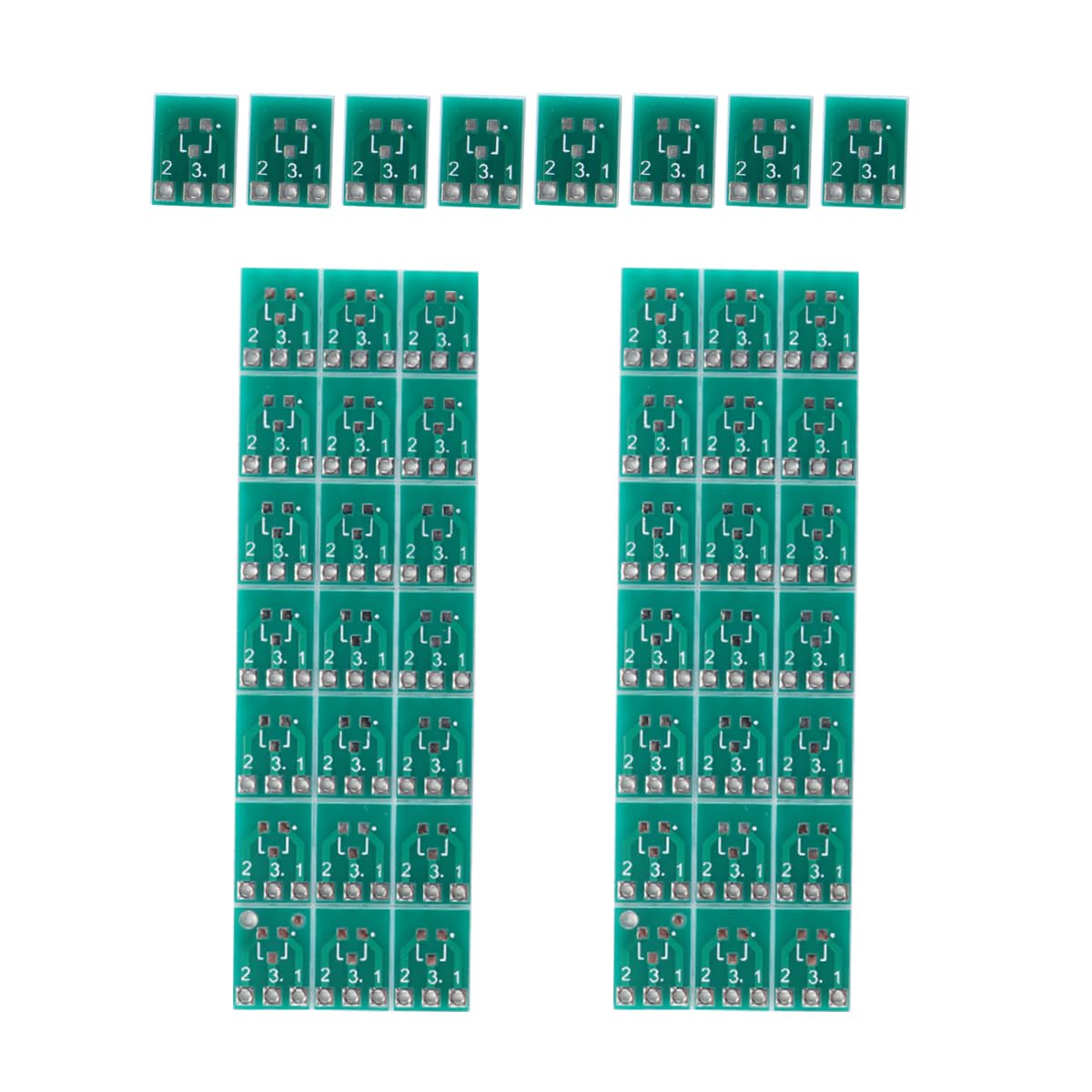 Adattatore SMD SOT23-3 a DIP SIP3 a doppia faccia da 50 pezzi, scheda PCB con presa SOT SIP IC, convertitore fai da te per prodotti elettronici