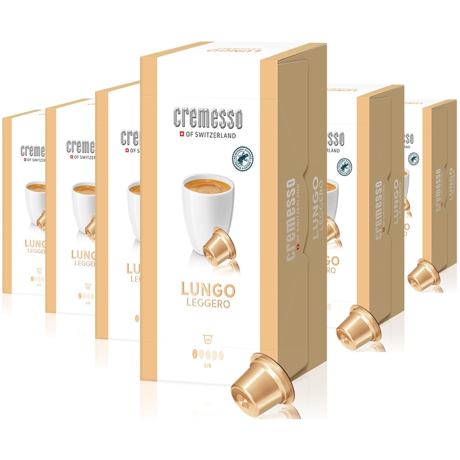 Cremesso Lungo Leggero 96 Cápsulas, 6 unidades (6 x 16 cápsulas)