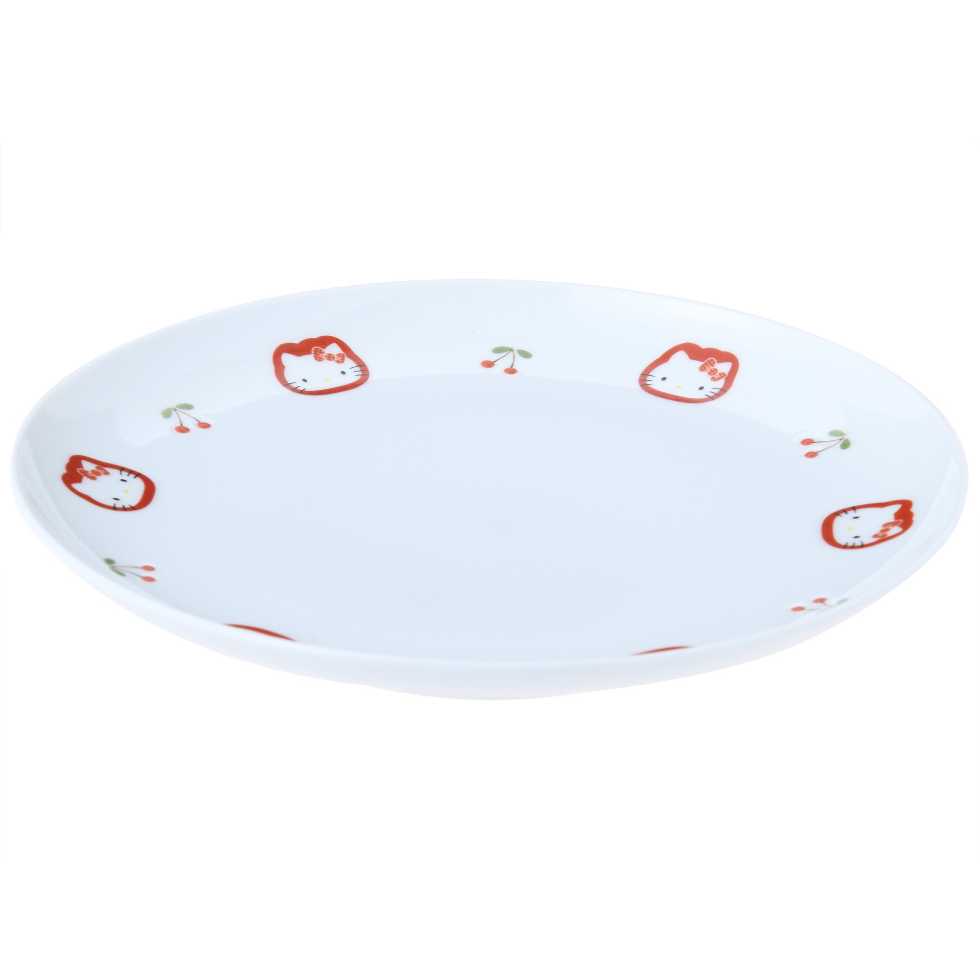 RAO3Z Ranchant 6-inch Plate (7.6 inches (19.4 cm), Multi, ?7.6 x Height 1.0 inches (19.4 cm), Hello Kitty Cherry, Arita Ware, Made in Japan