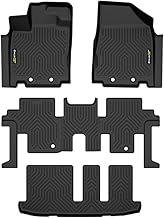 Floor Mats Fit Infiniti QX60 2014 2015 2016 2017 2018 2019 2020 All Weather Full Cover Protection TPE Floor Cargo Liners 1st & 2nd & 3rd Row 4PCS Black, alfombras para carro