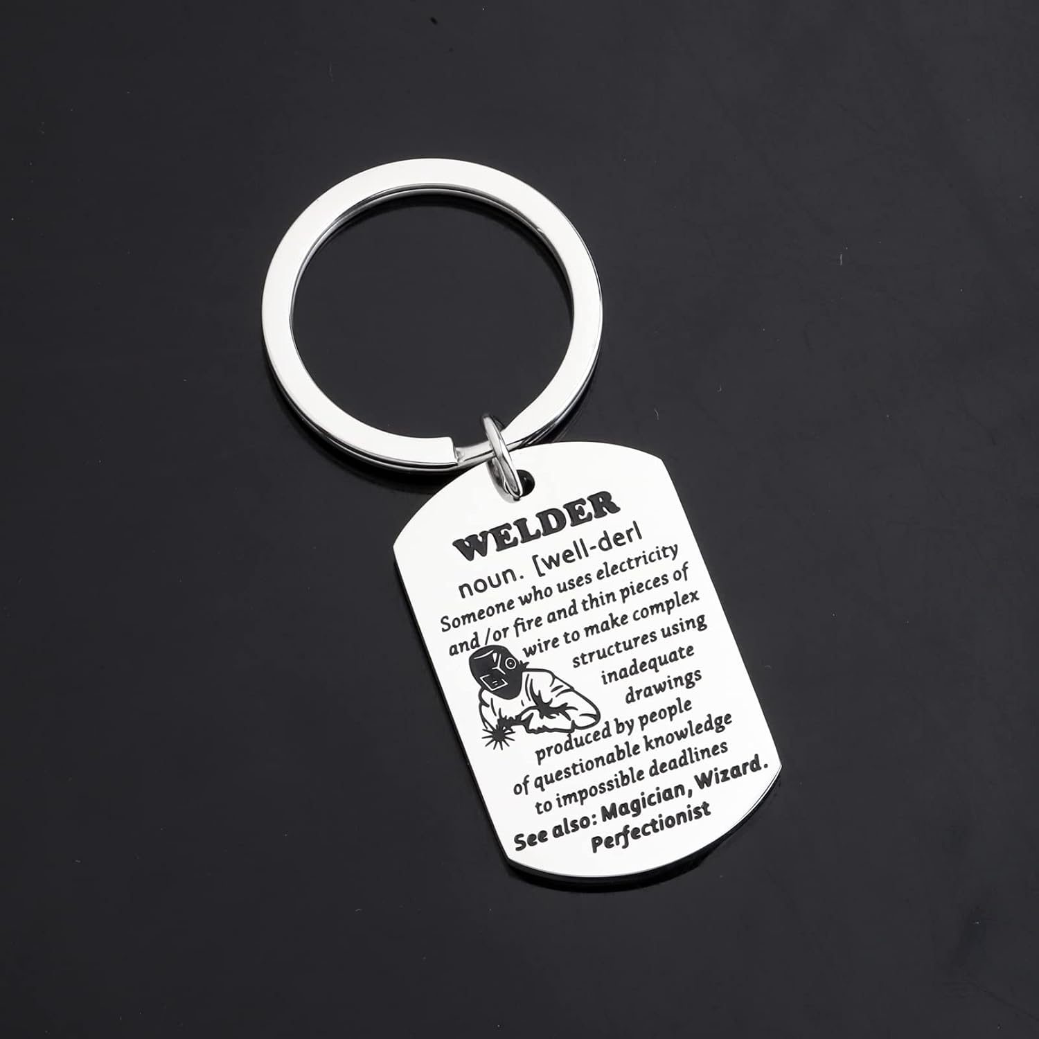FAADBUK Welder Gifts Welding Gifts Welder Keychain for Dad Husband Welding Graduation Gift Metalworker Gift for Him - Image 3