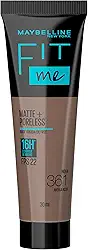 Base Líquida Maybelline NY Fit Me Matte FPS 22 Cor 361 (Antiga N330), 30ml