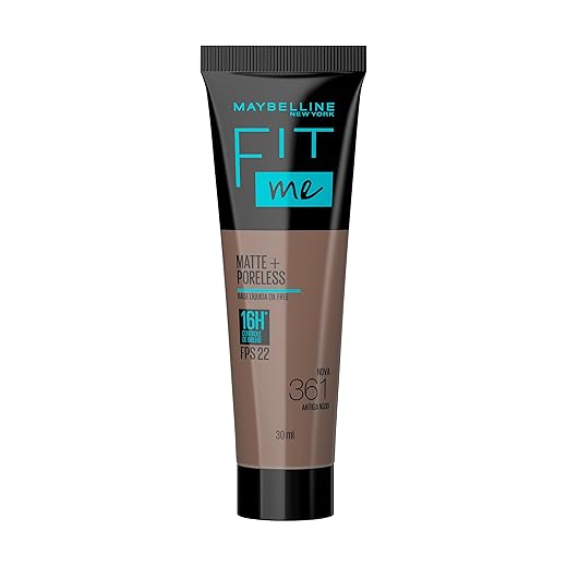Base Líquida Maybelline NY Fit Me Matte FPS 22 Cor 361 (Antiga N330), 30ml