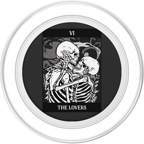 Miniatura 2 de The Lovers - Tarjeta de tarot de esqueleto oculta, gótica, gótica, para Halloween, PopSockets MagSafe PopGrip para iPhone