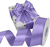 Vista 223 de Cinta de satén rosa polvoriento de doble cara, 3/8 pulgadas x 50 yardas, cintas de poliéster rosa polvoriento para envolver regalos, cinta de tela