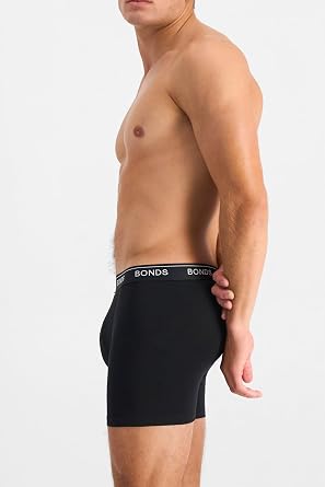 Bonds Men's Underwear Boxer Briefs Pack, Guyfront Men's Boxer Briefs, Mid-Length Underwear for Men, Viscose/Bamboo