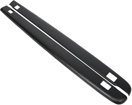 Black 58" Bed Rail Caps Cover for Chevy for Silverado 1500 2007-2013 Crew Cab Extended ABS Plastic Left Right Rear Textured 72-41114 FLASH000506