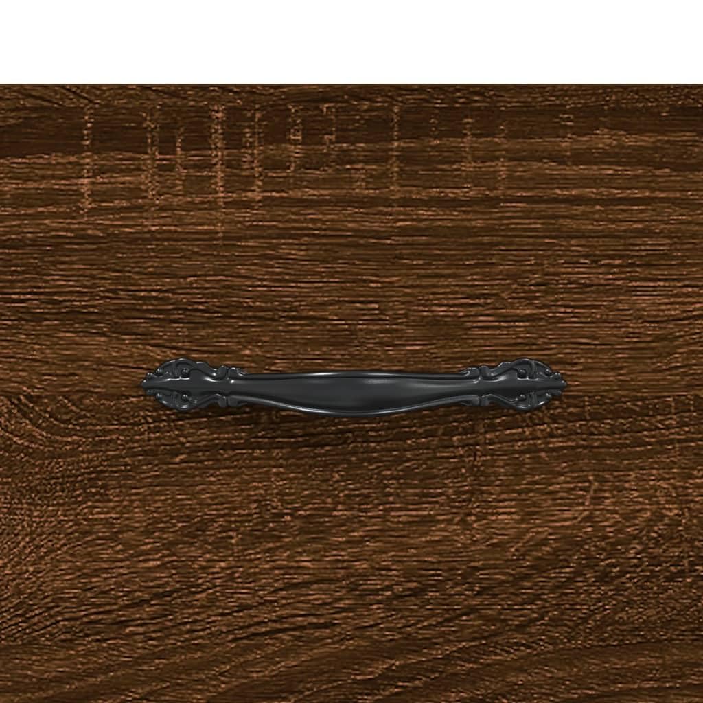 Homgoday Tavolino da caffè in rovere marrone, 50 x 50 x 40 cm, in legno ingegnerizzato, tavolino da tè per soggiorno, sala d'accoglienza degli ospiti, camera da letto e ufficio, tipo 6