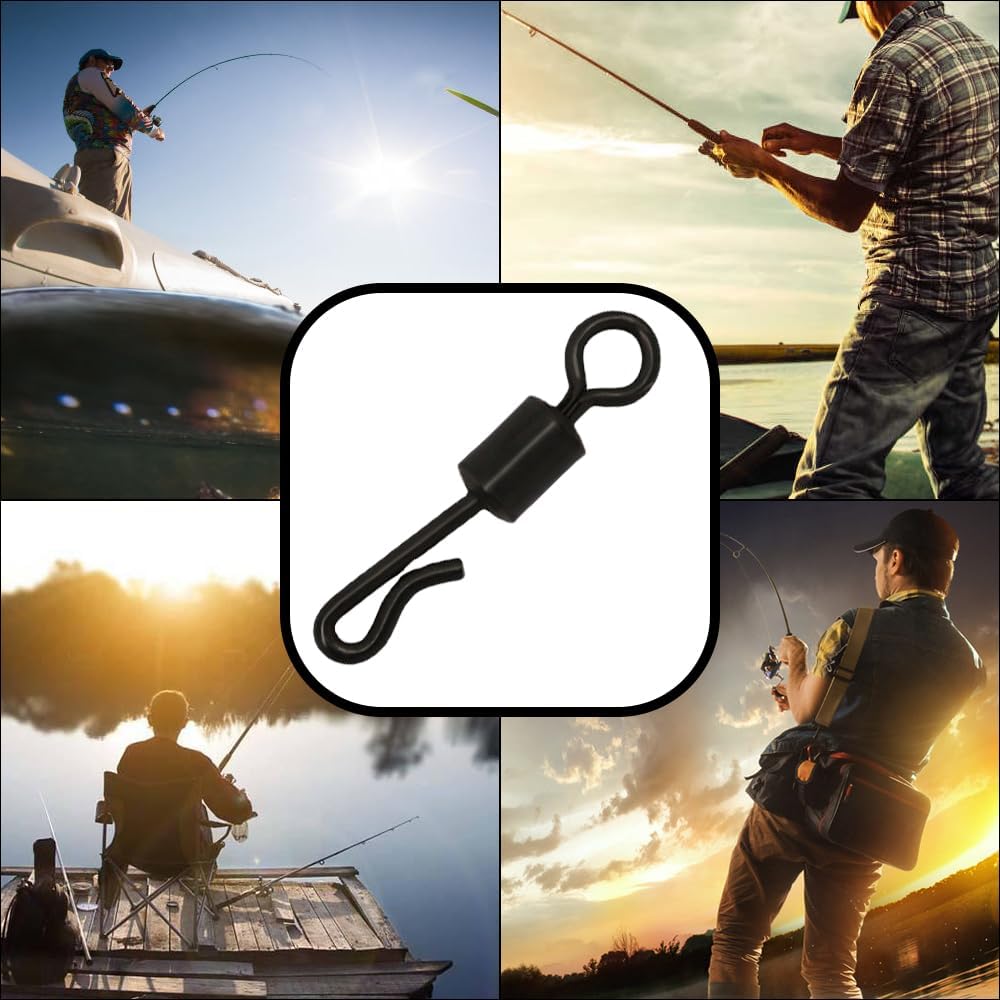 30 Pieces Quick Change Swivels Fishing Barrel Swivel Rolling Fishing It Is A Necessary Fishing Accessory For Anglers - Image 2