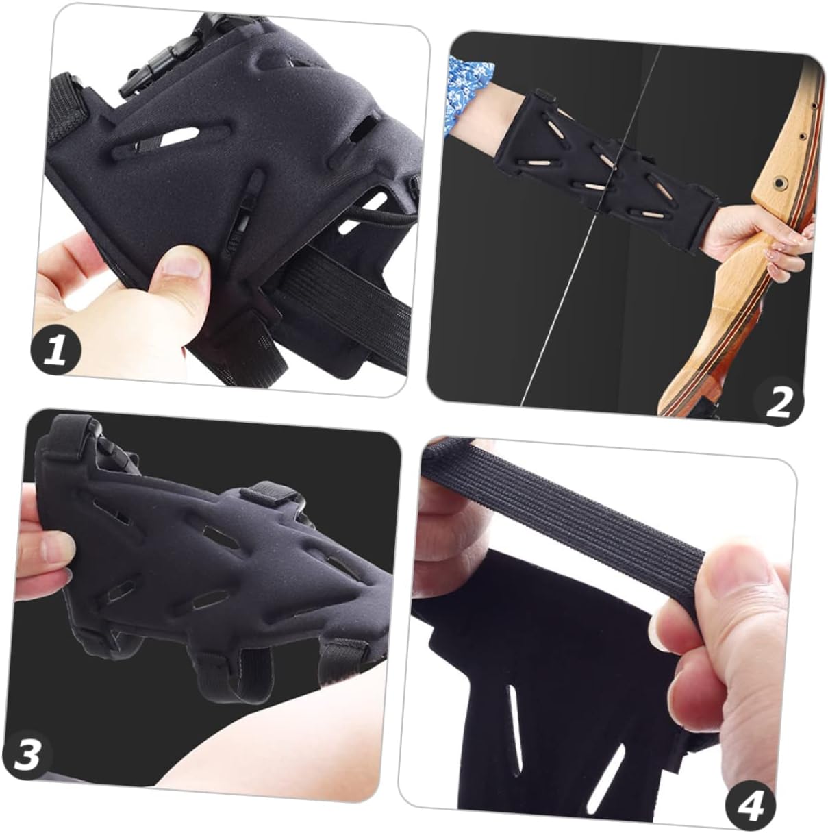 Abaodam Arm Guards for Archery Practice Lightweight Protective Forearm Sleeve Breathable Material Fit for Left and Right Hand for Shooting Competitions