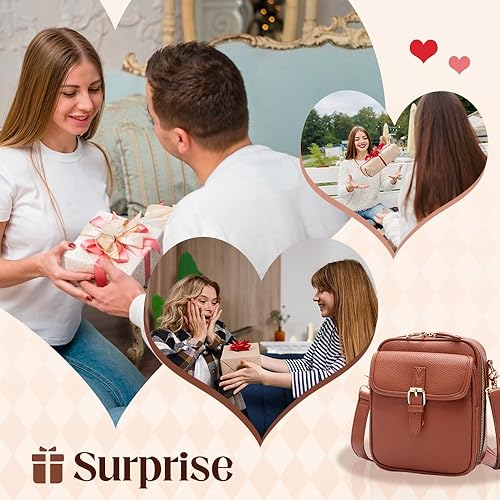 Miniatura 8 de Bolso bandolera de cuero, bolso mensajero de doble capa de gran capacidad, de cuero sintético retro con monedero incorporado, bolsa antirrobo