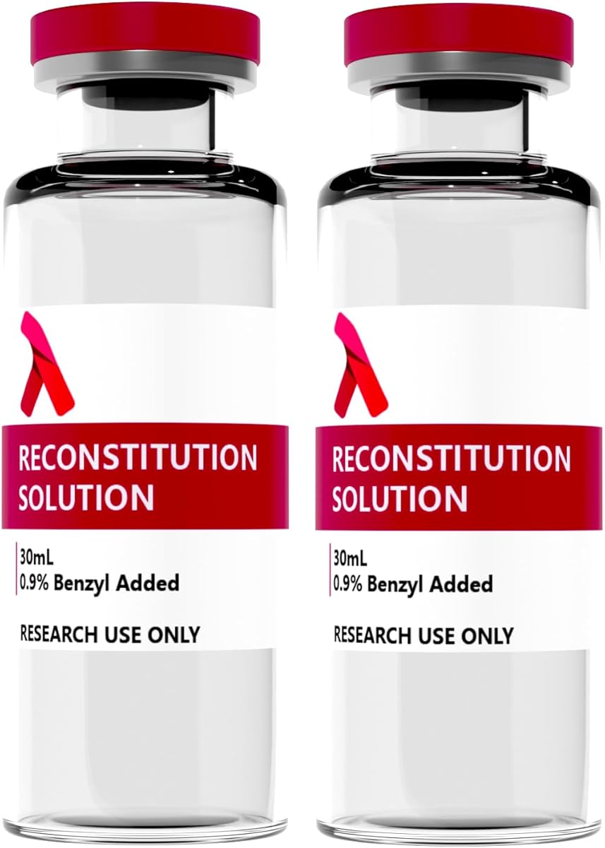 Reconstitution Solution - 2 Pack - 30mL Glass Vials - for Research Use Only - Made in USA