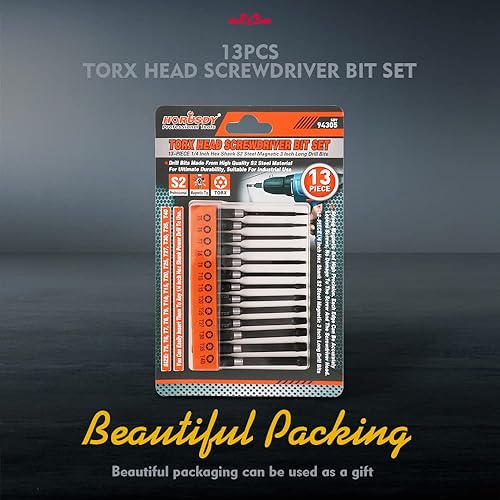 Miniatura 6 de HORUSDY Juego de brocas Torx de seguridad de 3 pulgadas con clasificación de impacto, 13 piezas para destornillador, taladro y destornillador de