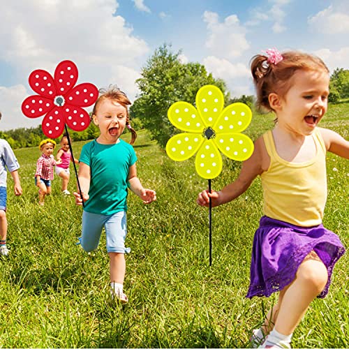 Timecity 10.6 Inch Wind Spinners Flower Spinners Colorful Wind Spinners For Lawn Pinwheels Windmill Party Pinwheel Wind Spinner Yard And Garden，3Pcs #TOP4