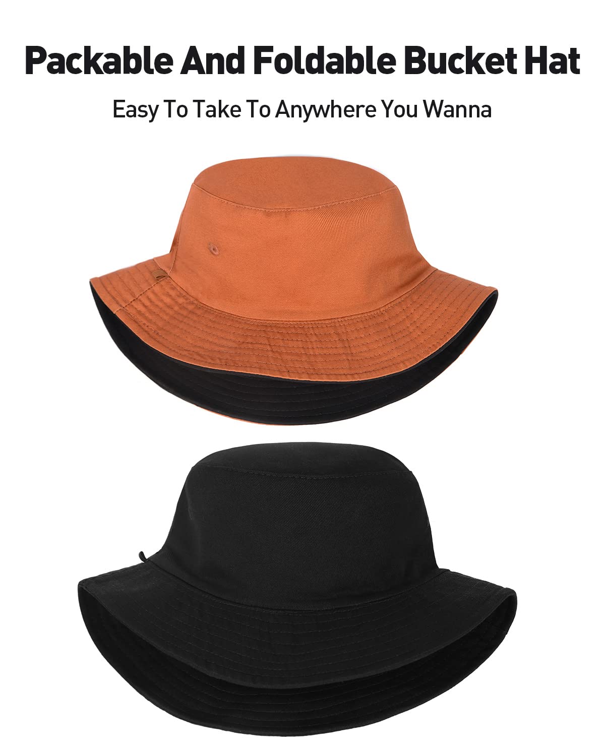 Feng Shui， Sombreros para el Sol L/XL/XX-Large,Sombreros de Pesca Reversibles Grandes,Sombrero de Pescador con protección UV de Doble Cara para Golf, Senderismo al Aire Libre