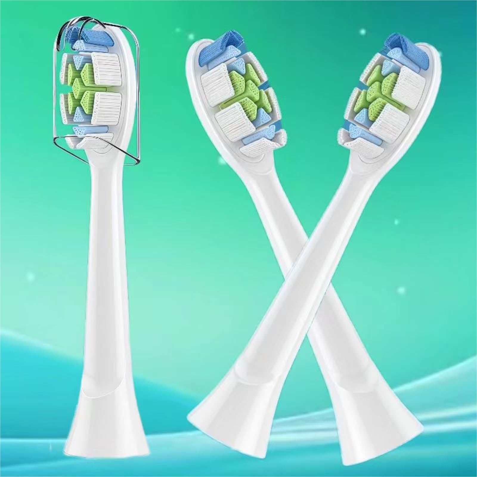 Testine Di Ricambio For Spazzolino Elettrico (20 Pezzi). Compatibili Con Philips HX3/HX6/HX8/HX9 Serie HX6730 HX3216 HX6809 HX9192