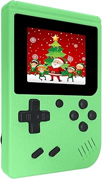 Retro Handheld Games Console, Built-in 400 Video Games,Portable Video Gaming Player with 3.0 Inch IPS Screen and Rechargeable Battery (Green)