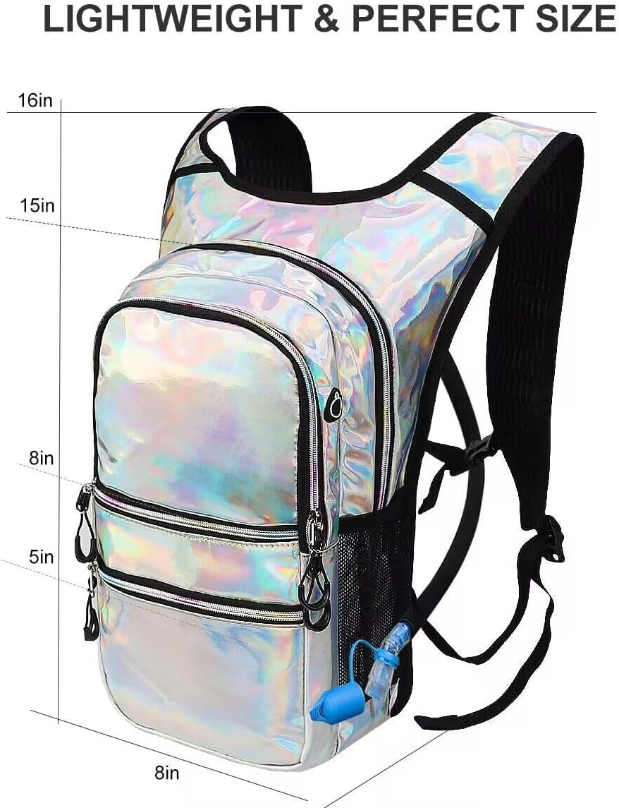 Hydration Backpack Pack, Water Backpack 20L Capacities Included 2L Hydration Bladder, Festival Essential - Rave Hydration Pack Hydropack Hydro for Hiking, Running, Biking, Festival Gear - Image 4