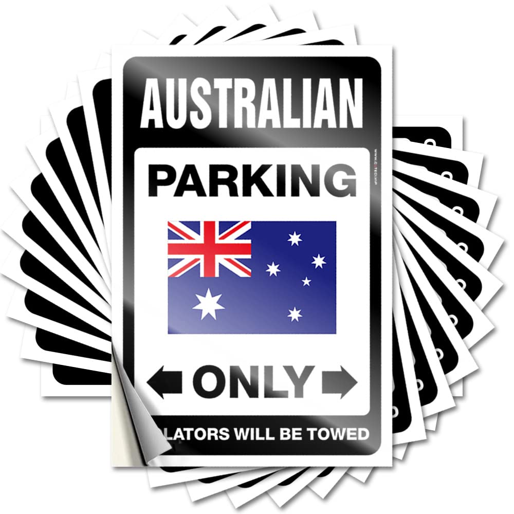 Patio Decorations Decals Durable Helmet | Australian Parking Only Western Bathroom Self Adhesive Sticker for Farmers DIY(12X18CM)