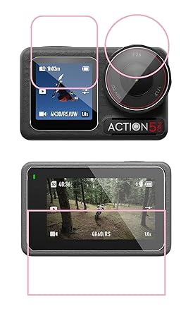 M.G.R.J® Tempered Glass Screen Protector for DJI Osmo Action 5 Pro Action Camera (Rel. 2024)