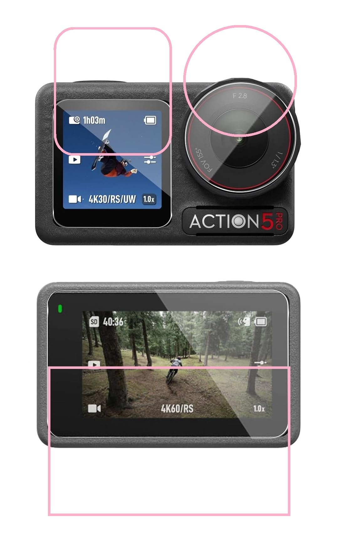 M.G.R.J® Tempered Glass Screen Protector for DJI Osmo Action 5 Pro Action Camera (Rel. 2024)-image-48