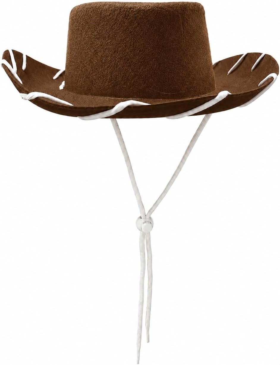 Kid Cowboy Hat | Kids Western Hat | Rancher Country Style Hats | Girls & Boys Cowboys Hats | Childs Western Rodeo Caps | Cowboys Headwear | Cowboy Costume Accessories | Brown | One Size (Kids)