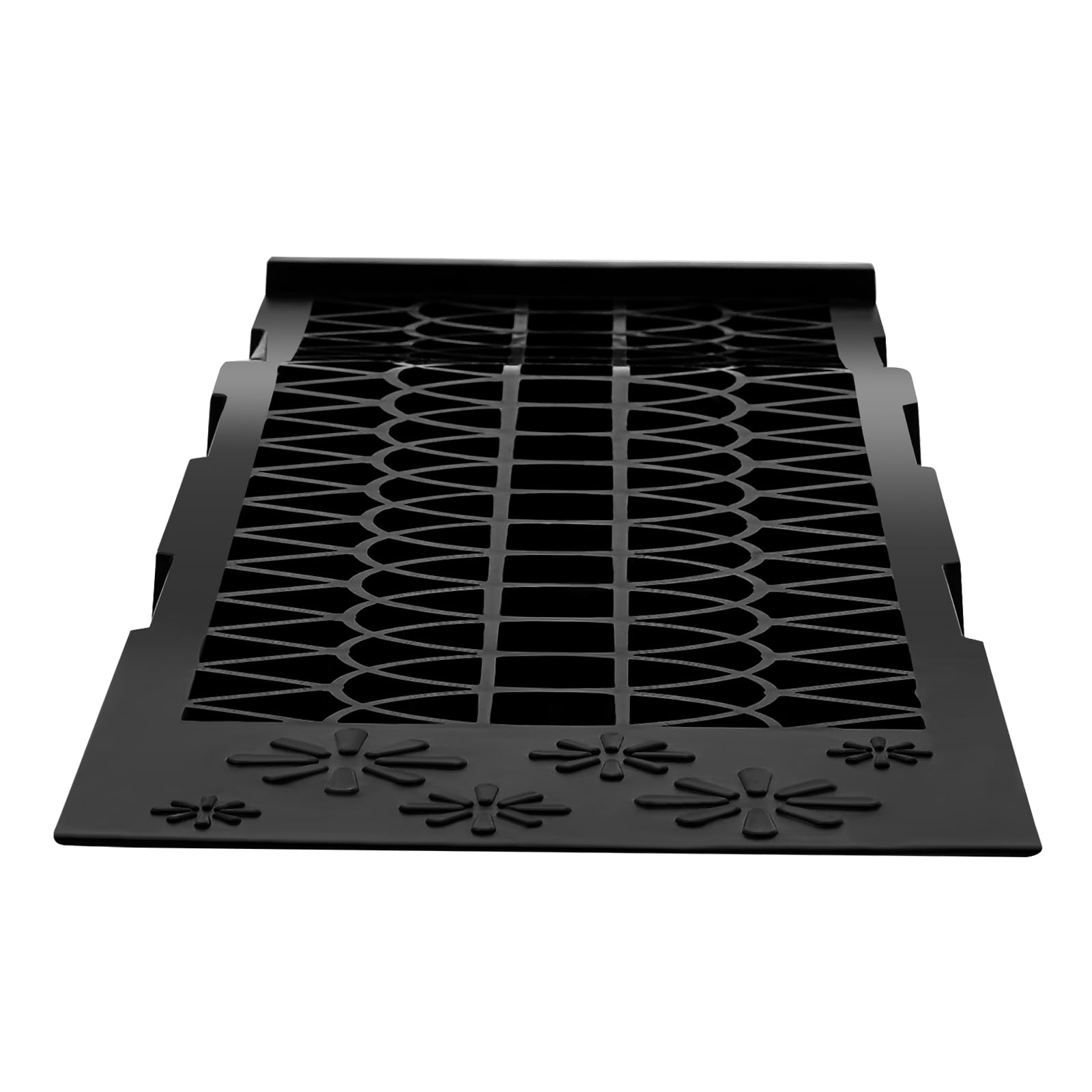 Set di 2 rampe di carico per auto, fino a 3000 kg, altezza di sollevamento 70 mm, cunei antiscivolo in plastica per pickup, SUV, auto e camion leggeri, 69,8 x 20 x 7,8 cm