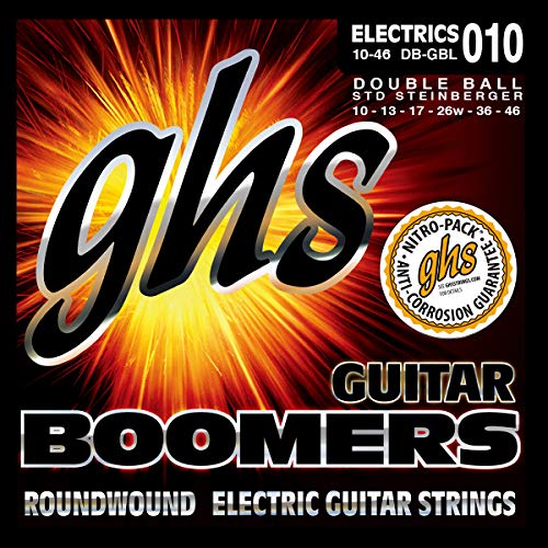 GHS DBGBL 10 – 46 Light Boomers Jeu de cordes pour guitare double - Les Beatles, Paul McCartney, John Lennon, RIngo Starr, George Harrison GHS DBGBL 10 - 46 Light Boomers Jeu de cordes pour guitare double
