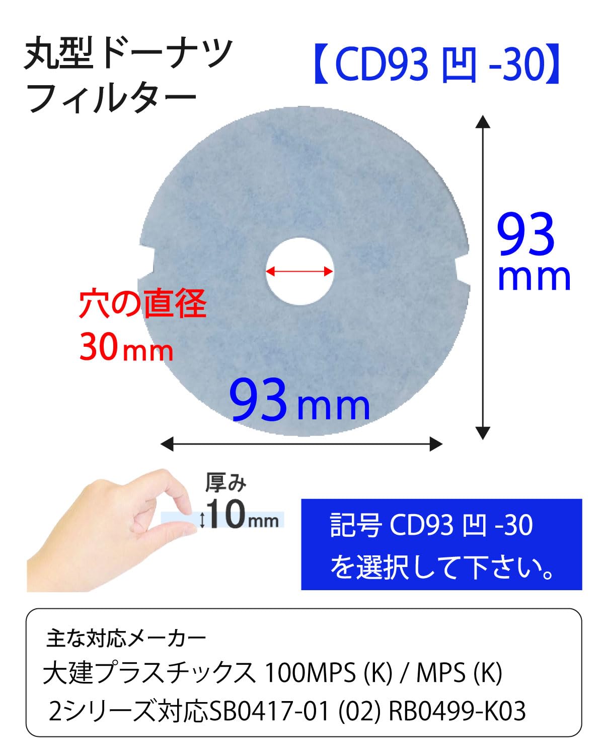 Amazon.co.jp: ビーワンショップ 給気口フィルター (直径93mm内径30mm