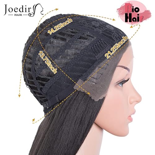 Miniatura 6 de Peluca de encaje frontal sintética súper larga y lacia de 5 pulgadas, parte media profunda de 38 pulgadas, peluca negra de encaje HD para mujer,