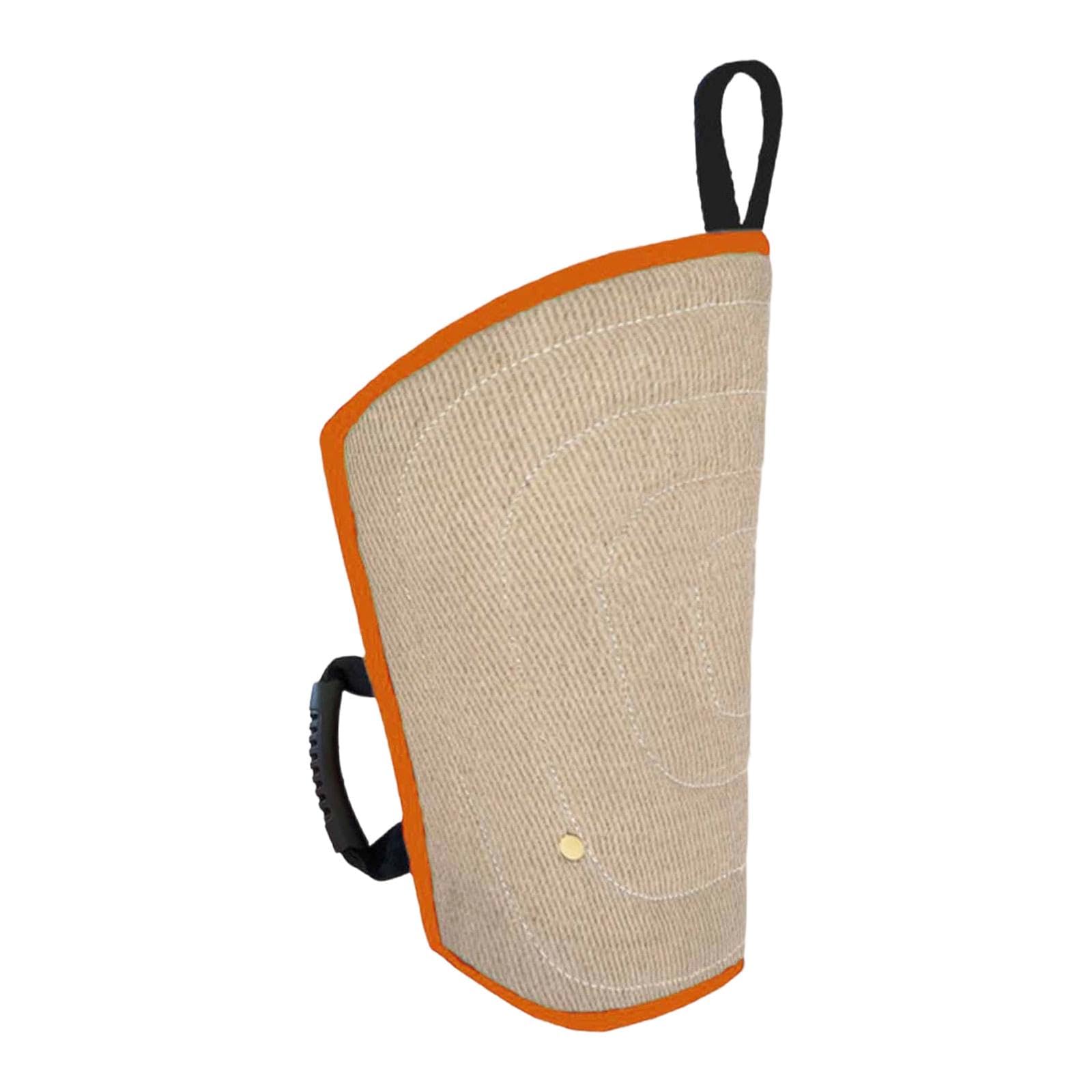 beißschutzhülle für Hunde, Trainingshülle, Hundezubehör für Militärhunde, beißschutz, Hundetrainingsspielzeug, Dickes Jute Canvas, Stabiler Griff, Orange