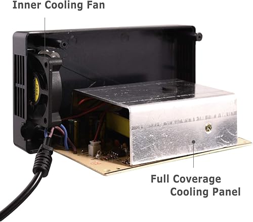 Miniatura 5 de Acekit Convertidor de CA a CC de 180 W, 110 V, 220 V a 12 V, enchufe para encendedor de cigarrillos de automóvil, adaptador de fuente de